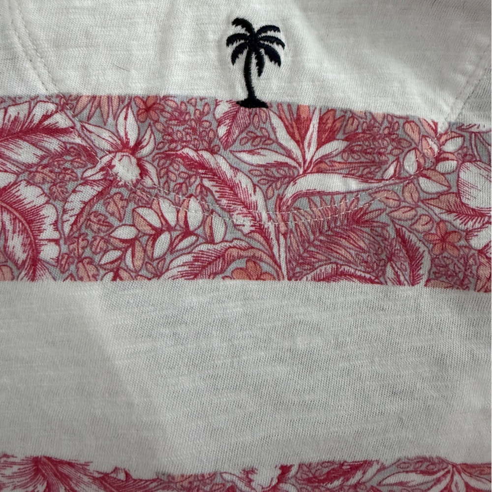 Tommy Bahama Prima Petals Striped Long Sleeve Top | Pink & White - Picture 7 of 9